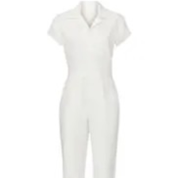 A Piece Apart Rent the Runway Azore white linen jumpsuit sz 2 $445 - Picture 5 of 11
